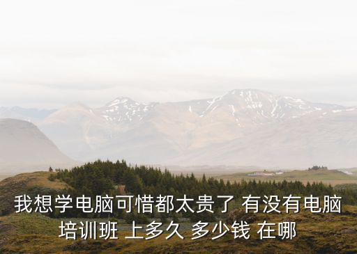 我想學(xué)電腦可惜都太貴了 有沒(méi)有電腦培訓(xùn)班 上多久 多少錢(qián) 在哪
