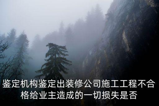 鑒定機(jī)構(gòu)鑒定出裝修公司施工工程不合格給業(yè)主造成的一切損失是否