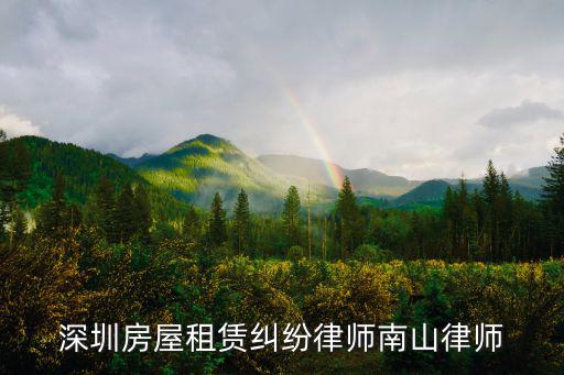 深圳房屋租賃糾紛律師南山律師