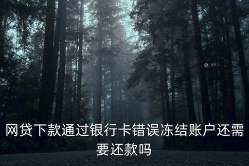 網(wǎng)貸下款被凍結(jié)被騙我還需要還嗎，網(wǎng)貸資金被凍結(jié)需要還款嗎