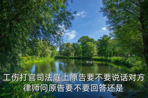 工傷打官司法庭上原告要不要說(shuō)話(huà)對(duì)方律師問(wèn)原告要不要回答還是