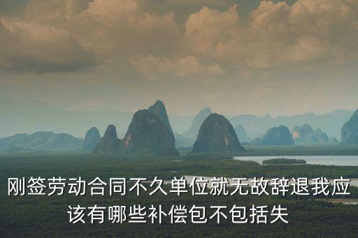 剛簽勞動合同不久單位就無故辭退我應該有哪些補償包不包括失