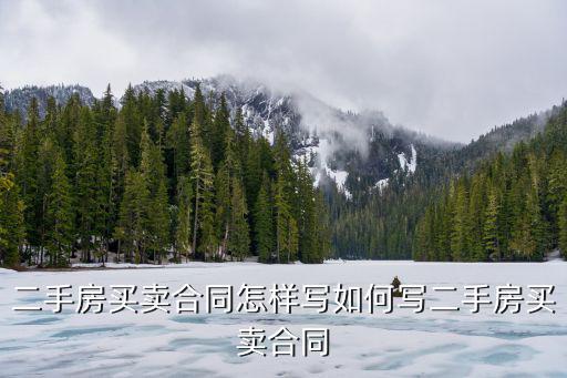 二手房買賣合同怎樣寫如何寫二手房買賣合同