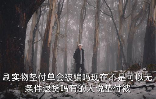 墊付單一般第幾單被騙，刷實物墊付單會被騙嗎現(xiàn)在不是可以無條件退貨嗎有的人說墊付被