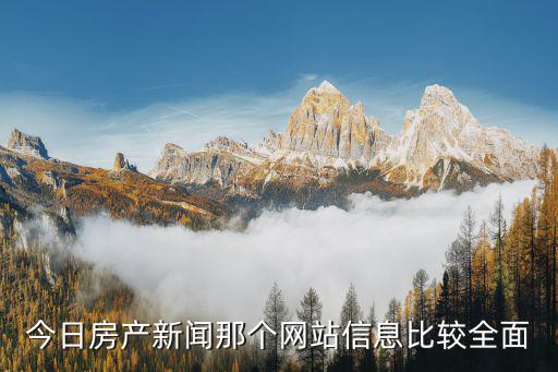 今日房產(chǎn)新聞那個網(wǎng)站信息比較全面