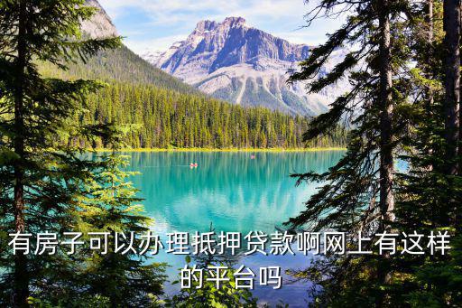 線上房產(chǎn)抵押貸款，有房子可以辦理抵押貸款啊網(wǎng)上有這樣的平臺(tái)嗎