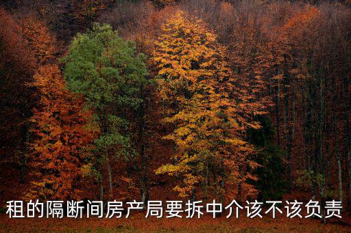 租的隔斷間房產(chǎn)局要拆中介該不該負(fù)責(zé)