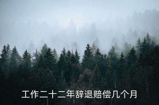 工作二十二年辭退賠償幾個月