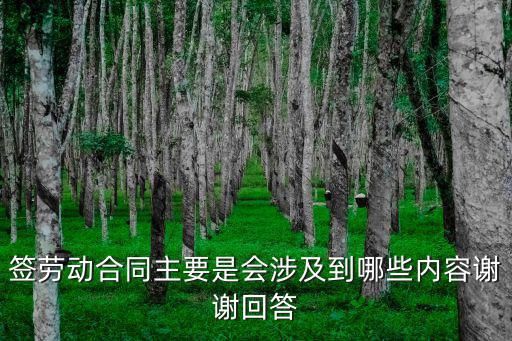 簽勞動(dòng)合同主要是會(huì)涉及到哪些內(nèi)容謝謝回答