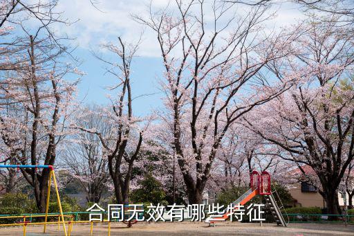 合同無效有哪些特征