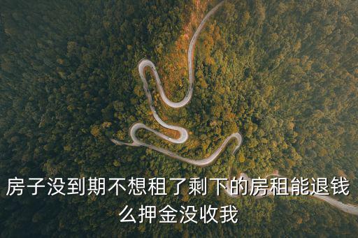 房子沒到期不想租了剩下的房租能退錢么押金沒收我