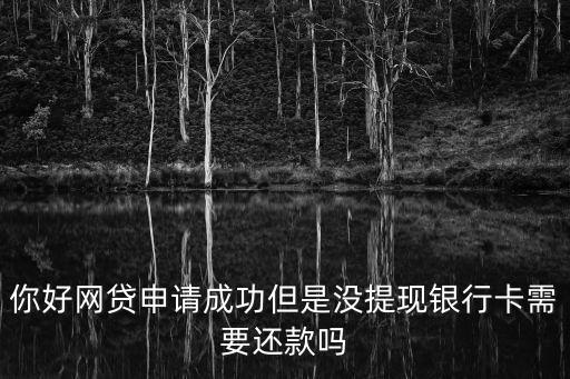你好網(wǎng)貸申請成功但是沒提現(xiàn)銀行卡需要還款嗎
