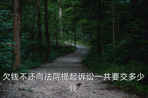 欠錢不還向法院提起訴訟一共要交多少錢