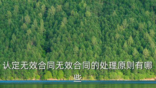 民法典合同無效的處理原則，簡(jiǎn)述合同無效和原則