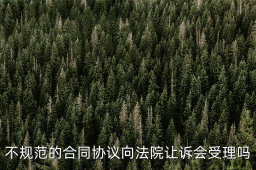 無(wú)效合同法院會(huì)受理嗎，無(wú)效的合同可以告上法庭嗎