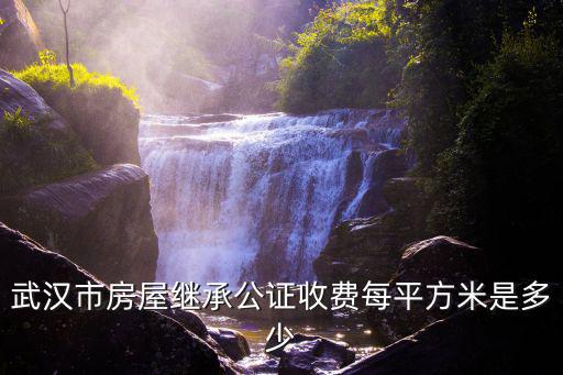武漢市房屋繼承公證收費每平方米是多少