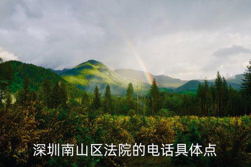 深圳南山區(qū)法院的電話具體點