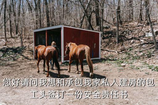 您好請問我想和承包我家私人建房的包工頭簽訂一份安全責(zé)任書