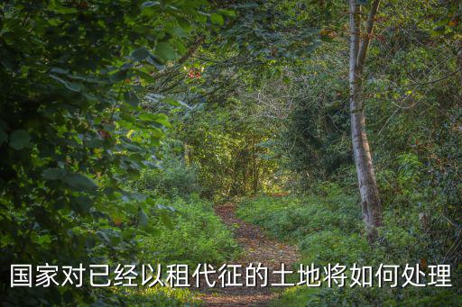 國(guó)家對(duì)已經(jīng)以租代征的土地將如何處理