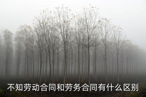 不知?jiǎng)趧?dòng)合同和勞務(wù)合同有什么區(qū)別