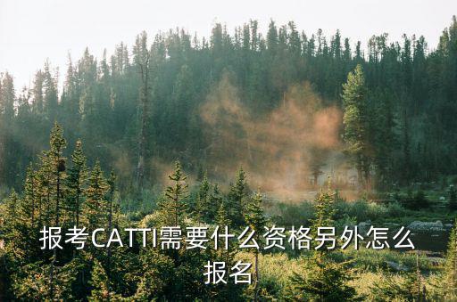 報考CATTI需要什么資格另外怎么報名