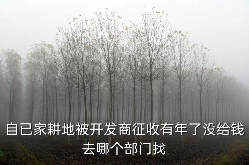 自已家耕地被開(kāi)發(fā)商征收有年了沒(méi)給錢(qián)去哪個(gè)部門(mén)找
