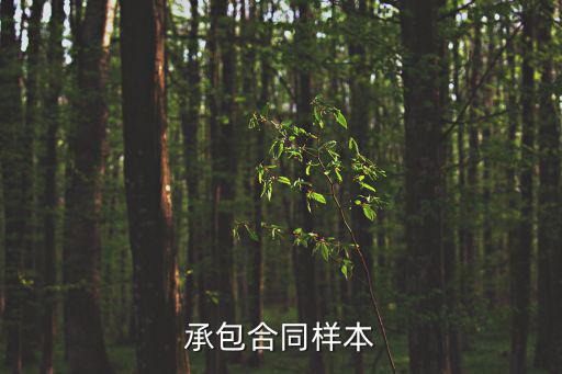 承包合同樣本