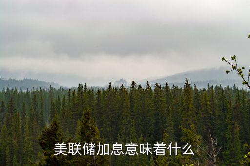 美聯(lián)儲(chǔ)加息意味著什么