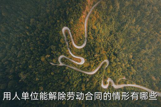 用人單位能解除勞動(dòng)合同的情形有哪些