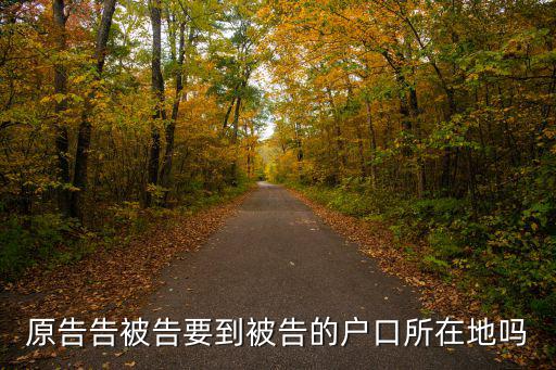 原告需要到被告所在地嗎，起訴別人是要到被告戶口所在地嗎