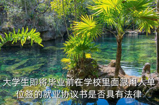 大學(xué)生即將畢業(yè)前在學(xué)校里面跟用人單位簽的就業(yè)協(xié)議書是否具有法律