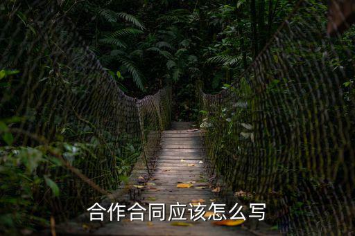 和別人合作的合同怎么寫，合作合同應該怎么寫