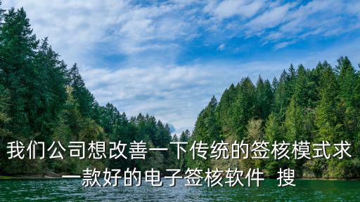 我們公司想改善一下傳統(tǒng)的簽核模式求一款好的電子簽核軟件  搜