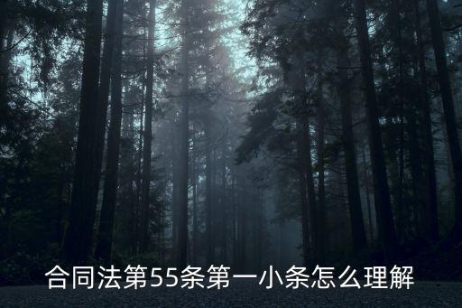 合同法第55條第一小條怎么理解