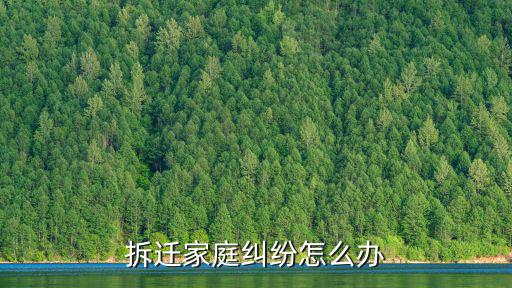 拆遷家庭糾紛怎么辦