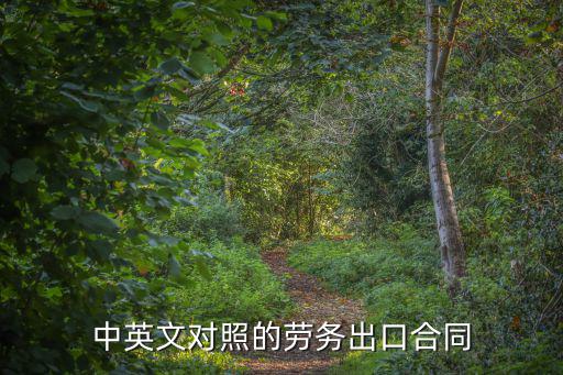 中英文對照的勞務(wù)出口合同