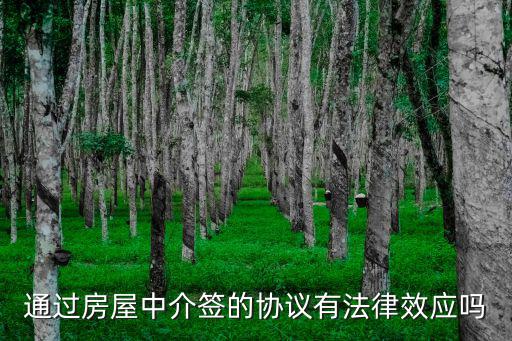 房屋中介簽的合同有沒有法律效應，房屋買賣雙方通過中介簽訂的協(xié)議是否具有法律效力