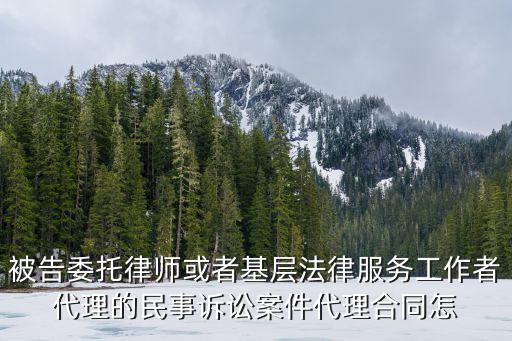 訴訟代理協(xié)議簡易范本，委托律師民事糾紛代理民事訴訟的合同書