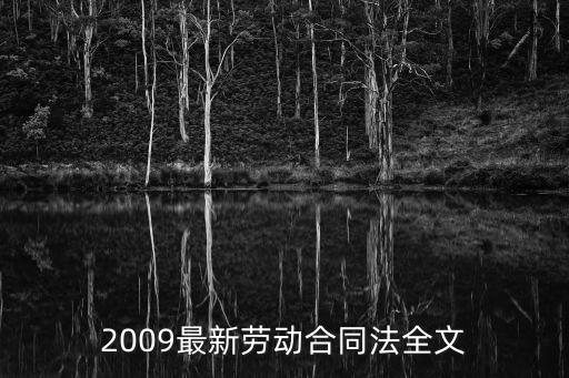 2009最新勞動合同法全文