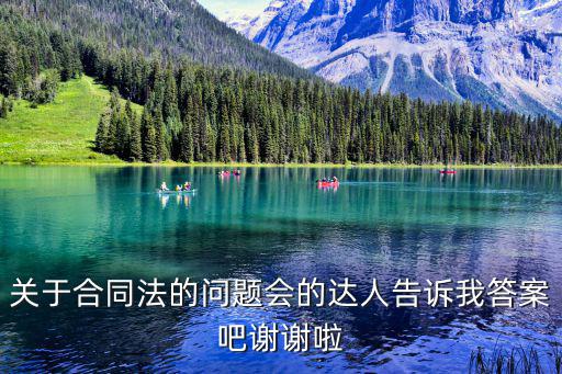 民法典合同解讀答案，這道民法題的答案以及解釋