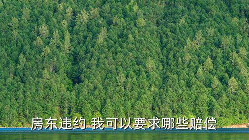 房東違約 我可以要求哪些賠償