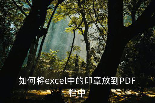如何將excel中的印章放到PDF檔中