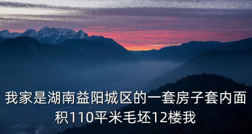 我家是湖南益陽城區(qū)的一套房子套內(nèi)面積110平米毛坯12樓我