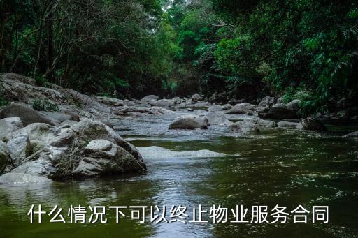 什么情況下可以終止物業(yè)服務(wù)合同