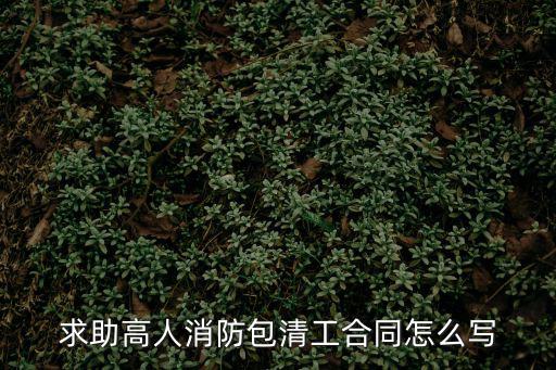求助高人消防包清工合同怎么寫