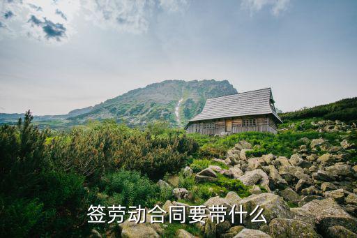 簽勞動合同要帶什么