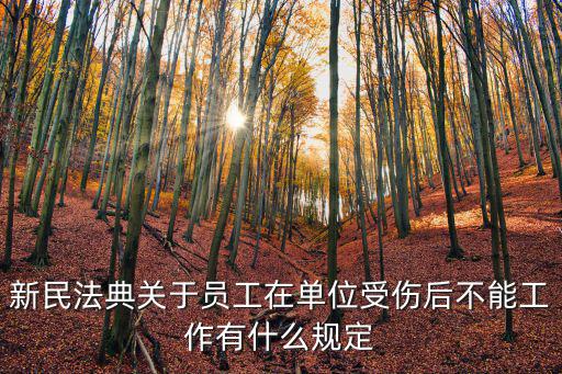 新民法典關(guān)于員工在單位受傷后不能工作有什么規(guī)定
