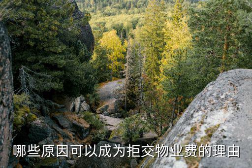 八種不交物業(yè)費的理由法律依據，哪些情況可以拒交物業(yè)費拒交物業(yè)費的合法理由