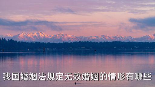 我國婚姻法規(guī)定無效婚姻的情形有哪些