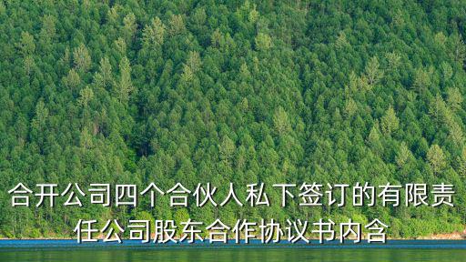 合開公司四個合伙人私下簽訂的有限責(zé)任公司股東合作協(xié)議書內(nèi)含